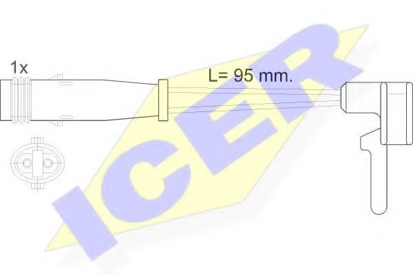ICER 610323EC Датчик износа тормозных колодок для PEUGEOT