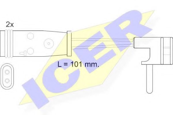 ICER 610332EC Сигнализатор, износ тормозных колодок ICER 610332EC Сигнализатор, износ тормозных колодок