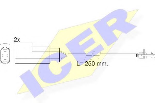 ICER 610412EC Датчик износа тормозных колодок для FORD