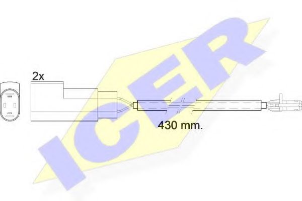 ICER 610413EC Датчик износа тормозных колодок для FORD