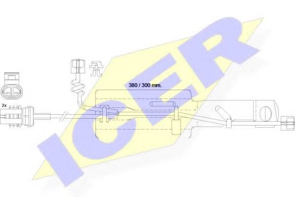 ICER 610433EC Датчик износа тормозных колодок для DAF