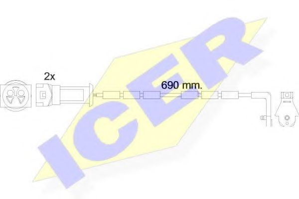 ICER 610445EC Скобы тормозных колодок ICER 