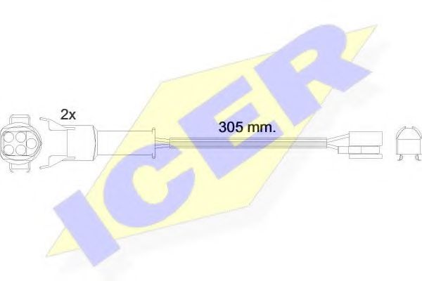 ICER 610449EC Датчик износа тормозных колодок для JAGUAR XJSC