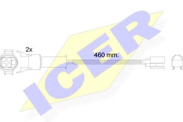ICER 610456EC Датчик износа тормозных колодок для JAGUAR XJSC