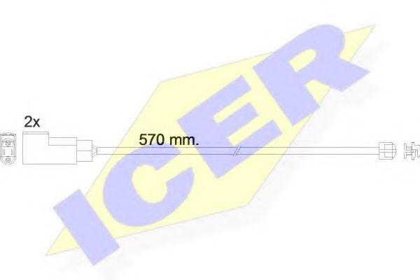 ICER 610463EC Датчик износа тормозных колодок для FORD