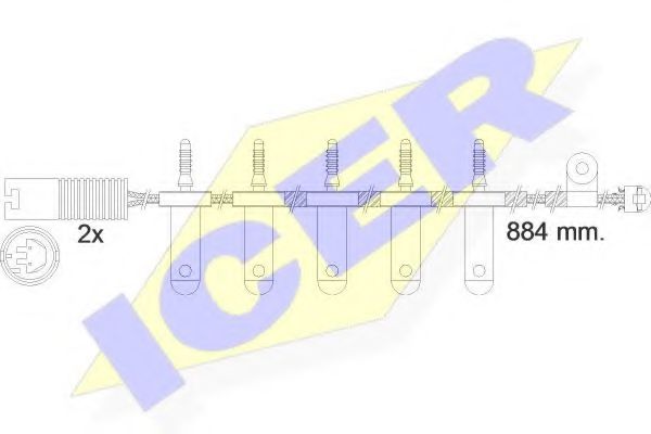 ICER 610500EC Скобы тормозных колодок ICER 