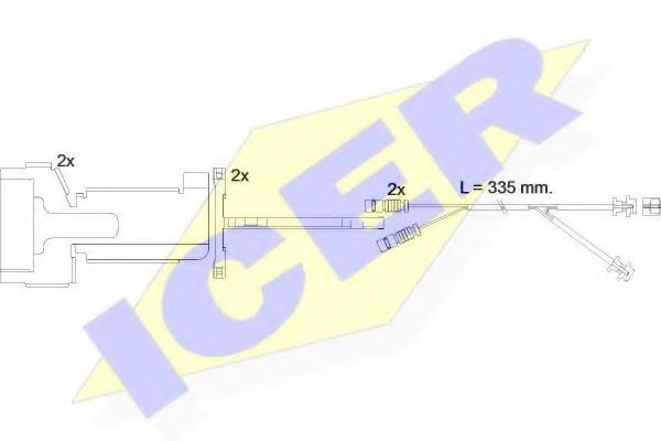 ICER 610528EC Скоба тормозного суппорта для MERCEDES-BENZ ACTROS