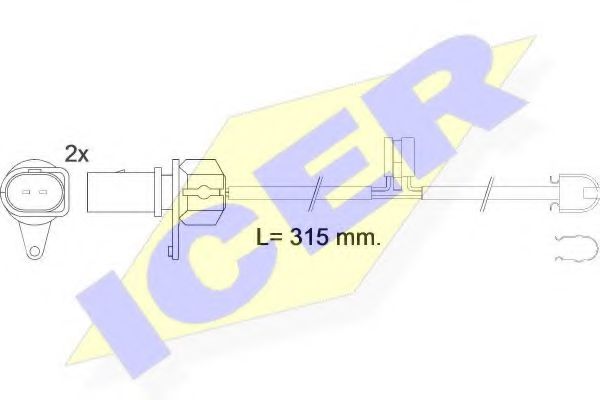 ICER 610569EC Скобы тормозных колодок для AUDI R8