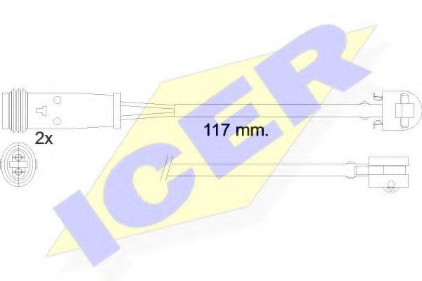 ICER 610612EC Скоба тормозного суппорта для MERCEDES-BENZ SLS AMG