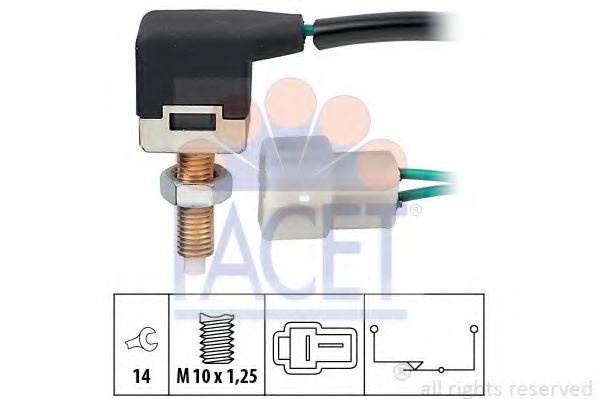 FACET 71057 Выключатель стоп-сигнала для HYUNDAI