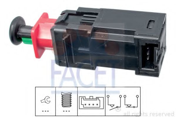 FACET 71208 Выключатель стоп-сигнала для FIAT