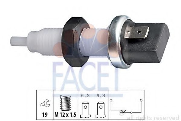 FACET 71000 Выключатель стоп-сигнала для FIAT