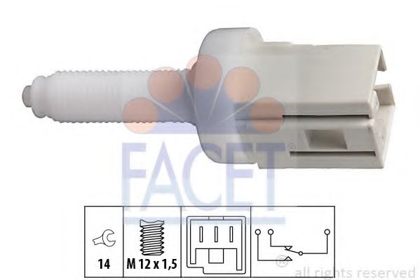 FACET 71077 Выключатель стоп-сигнала для FIAT
