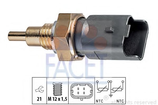 FACET 73286 Датчик включения вентилятора для FIAT