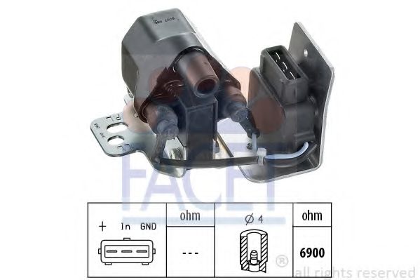 FACET 98007 Катушка зажигания для AUDI COUPE