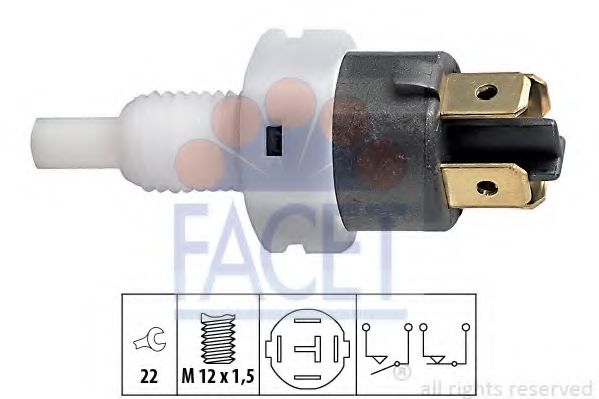FACET 71086 Выключатель стоп-сигнала для OPEL