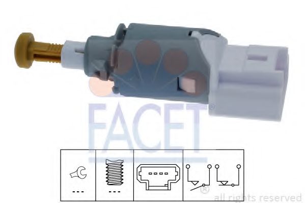 FACET 71225 Выключатель стоп-сигнала для RENAULT SCENIC