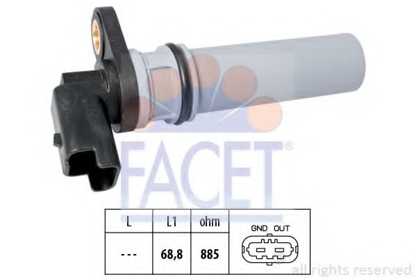 FACET 90537 Датчик скорости для ALFA ROMEO