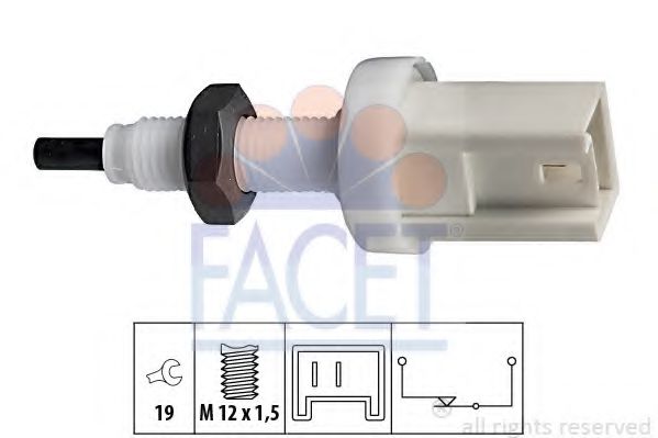 FACET 71066 Выключатель стоп-сигнала для FIAT