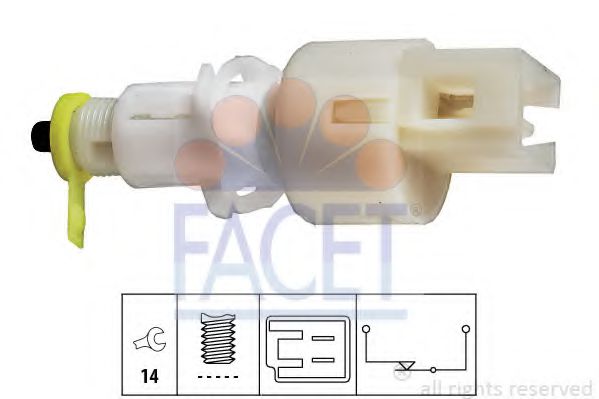 FACET 71108 Выключатель стоп-сигнала для LANCIA