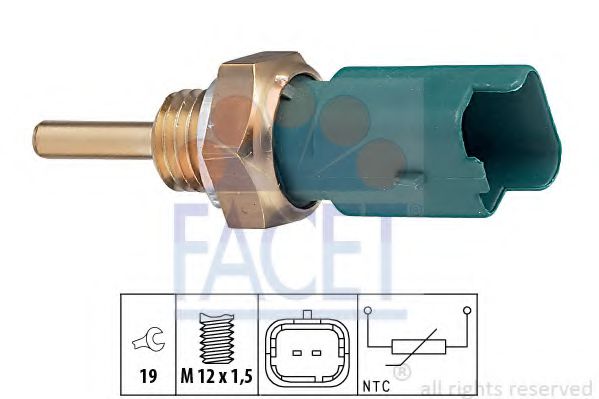 FACET 73261 Датчик температуры охлаждающей жидкости для ALFA ROMEO 159