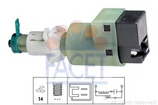 FACET 71145 Выключатель стоп-сигнала для ALFA ROMEO 145