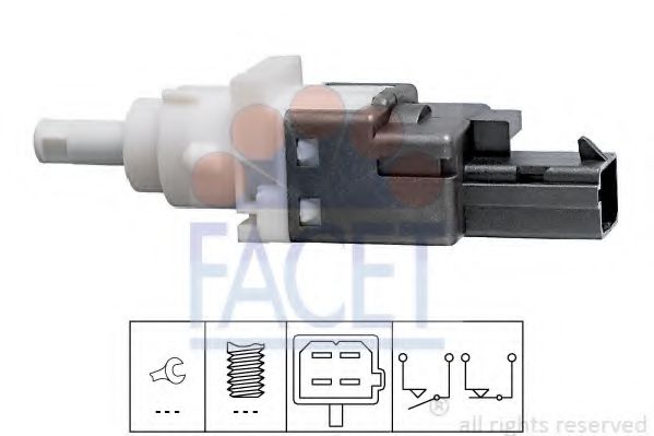 FACET 71161 Выключатель стоп-сигнала для FIAT