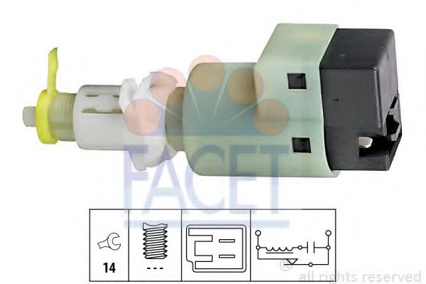 FACET 71107 Выключатель стоп-сигнала для LANCIA