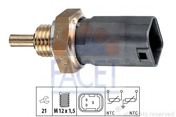 FACET 73252 Датчик включения вентилятора для DACIA