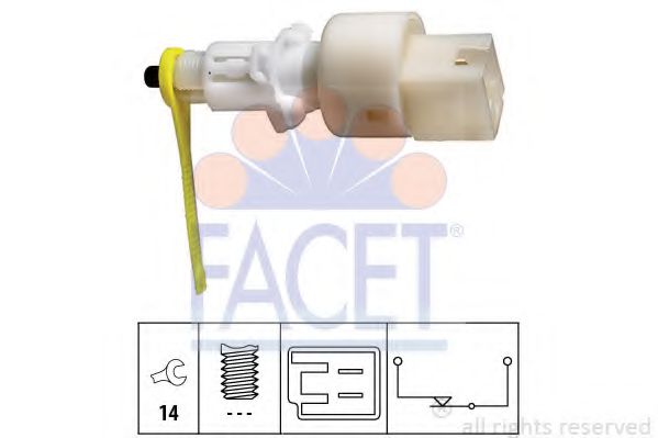 FACET 71153 Выключатель стоп-сигнала для FIAT