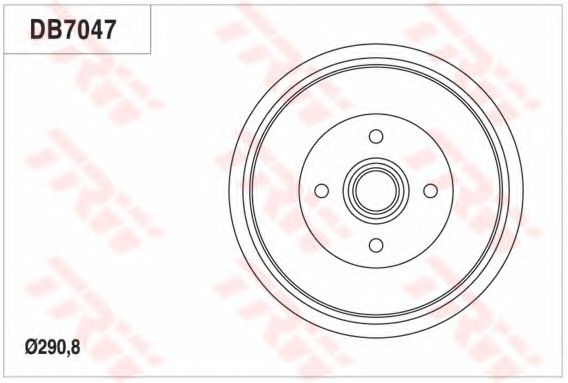 TRW DB7047 Тормозной барабан TRW 