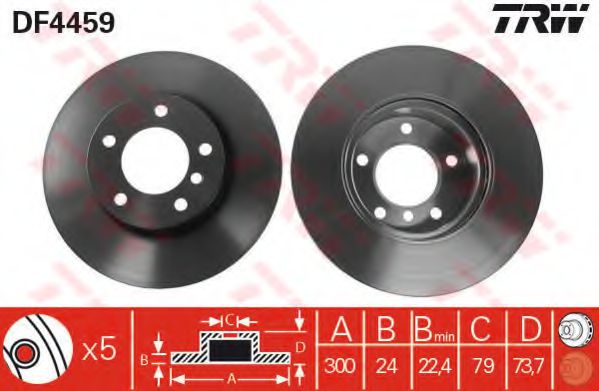 TRW DF4459 Тормозные диски для BMW Z4