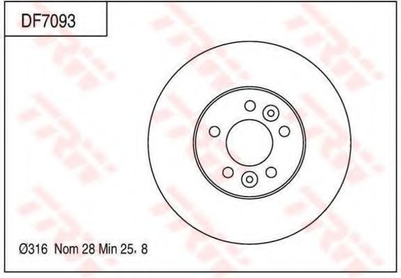 TRW DF7093 Тормозные диски для MERCURY