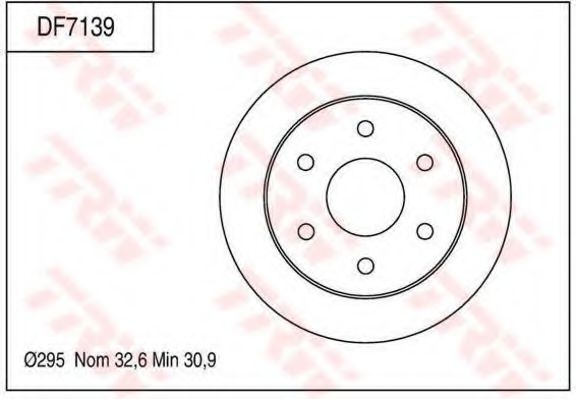 TRW DF7139 Тормозные диски для GMC YUKON