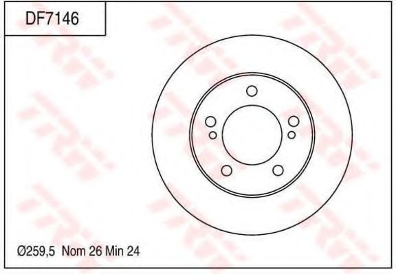 TRW DF7146 Тормозные диски для NISSAN CEDRIC