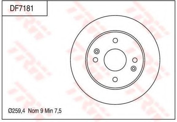 TRW DF7181 Тормозные диски для ACURA