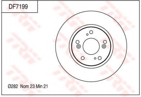 TRW DF7199 Тормозные диски для HONDA STEPWGN