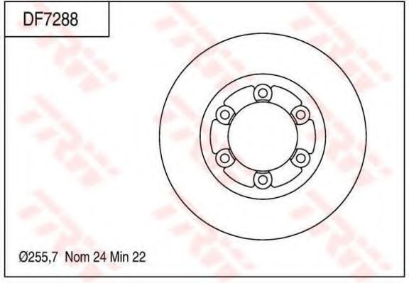 TRW DF7288 Тормозные диски для KIA BONGO