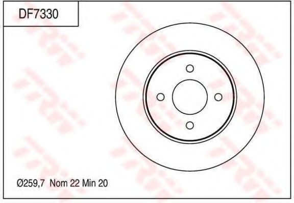 TRW DF7330 Тормозные диски для NISSAN LATIO