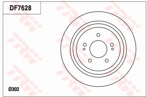 TRW DF7628 Тормозные диски для MITSUBISHI 380