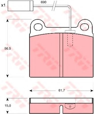 TRW GDB1252 Тормозные колодки TRW 