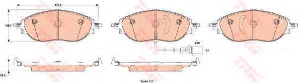TRW GDB1918 Тормозные колодки для SEAT ALHAMBRA (710, 711)