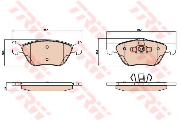 TRW GDB2067 Тормозные колодки и сигнализаторы  для FIAT STRADA (Фиат Страда)