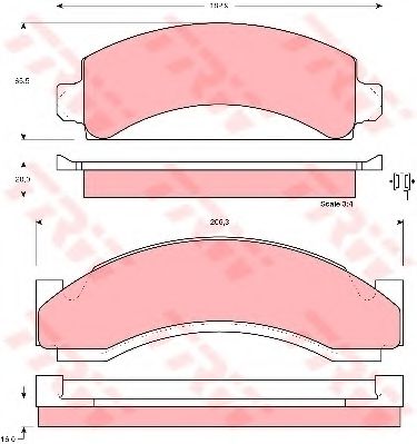 GDB4053 TRW Тормозные колодки GDB4053 TRW Тормозные колодки
