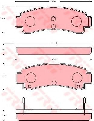 TRW GDB7028 Комплект тормозных колодок, дисковый тормоз TRW GDB7028 Комплект тормозных колодок, дисковый тормоз