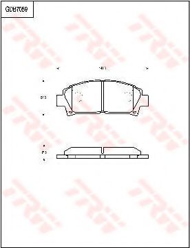 TRW GDB7059 Тормозные колодки для TOYOTA CURREN