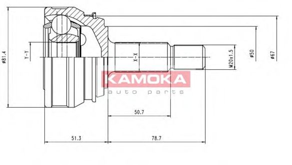 KAMOKA 7096 ШРУС для SEAT