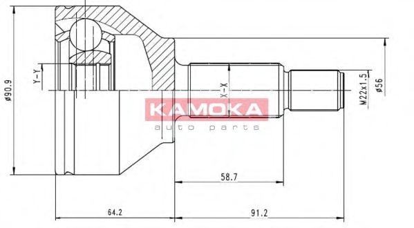 KAMOKA 6040 ШРУС KAMOKA для FORD