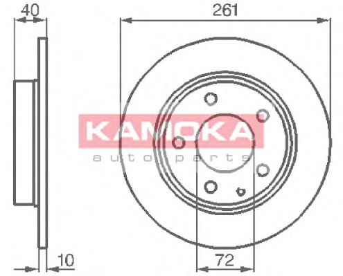 KAMOKA 1031048 Тормозные диски KAMOKA для FORD USA