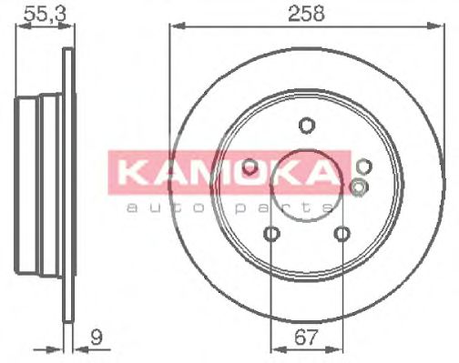 KAMOKA 1031078 Тормозные диски KAMOKA 
